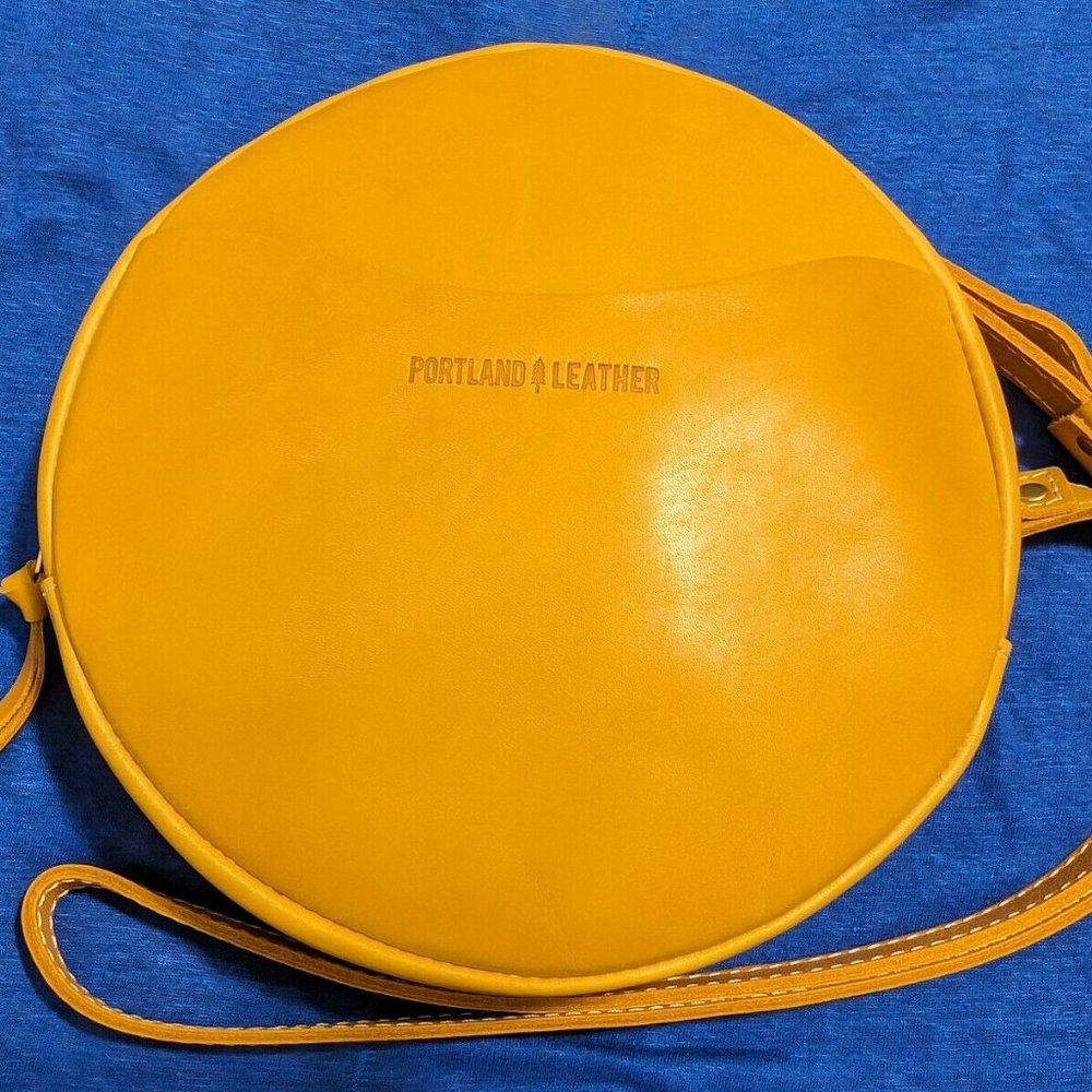 Portland Leather Goods Circle Bag Sunflower Sz Large leather crossbody PLG